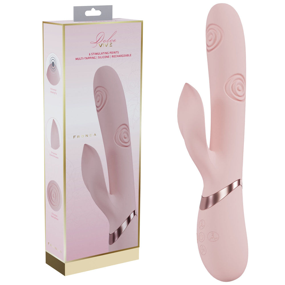 Shots Toys | VIVE Fronda Tapping G-Spot Clitoral Rabbit Vibrator Pink