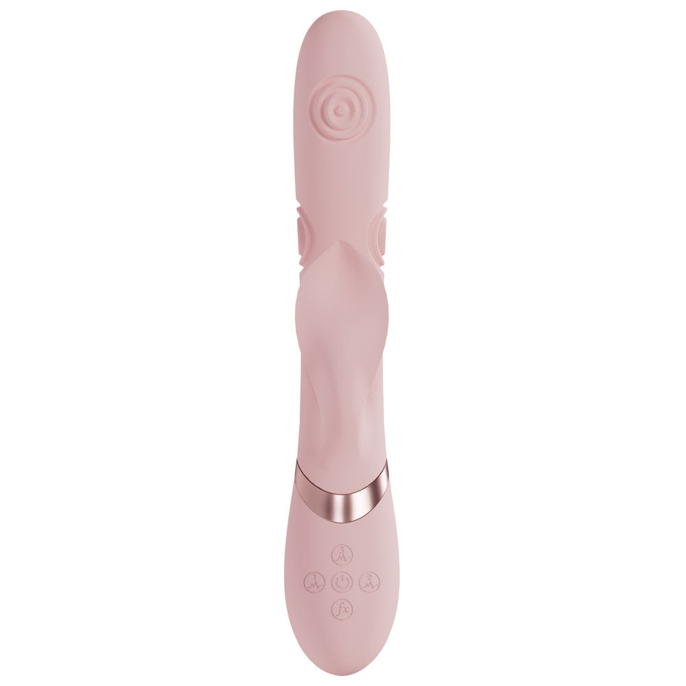 Shots Toys | VIVE Fronda Tapping G-Spot Clitoral Rabbit Vibrator Pink