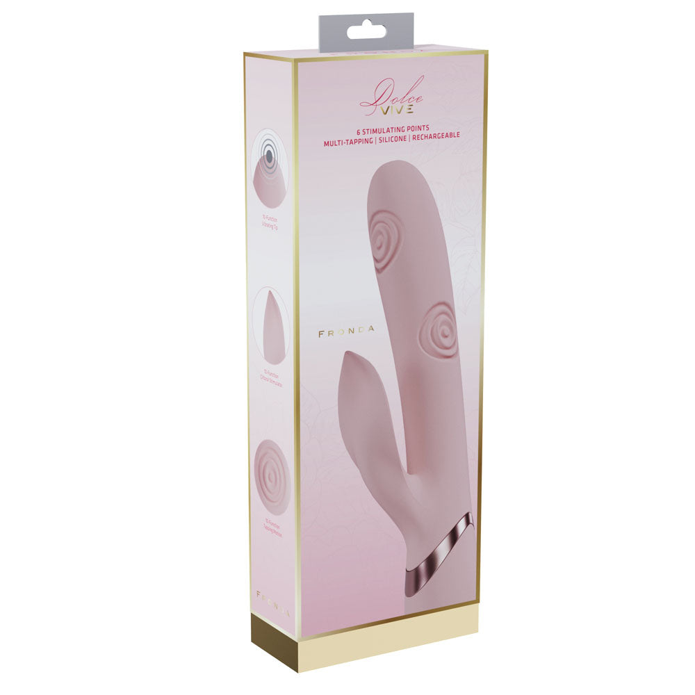 Shots Toys | VIVE Fronda Tapping G-Spot Clitoral Rabbit Vibrator Pink