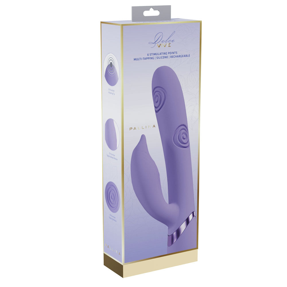 Shots Toys | VIVE Pallina Tapping G-Spot Clitoral Rabbit Vibrator Purple