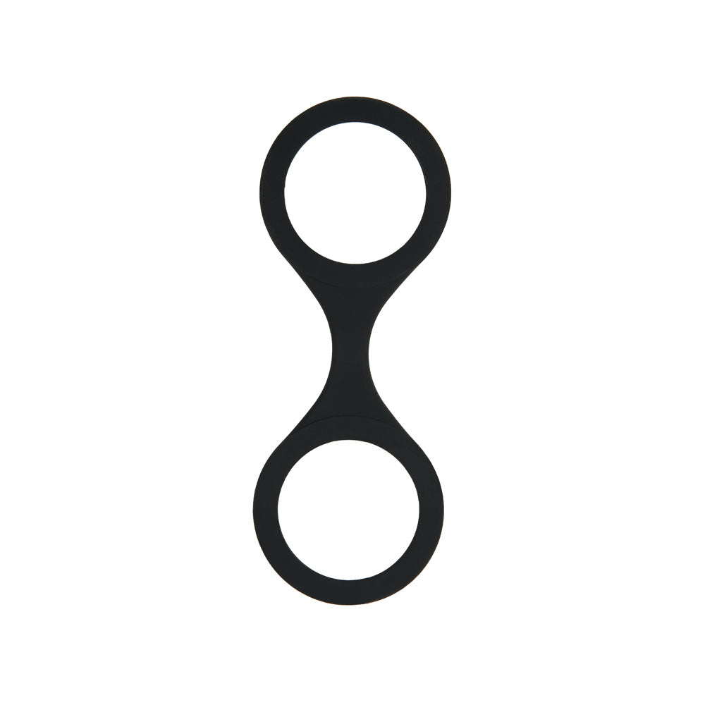 WhipSmart Silicone Handcuffs with Bonus Blindfold Black