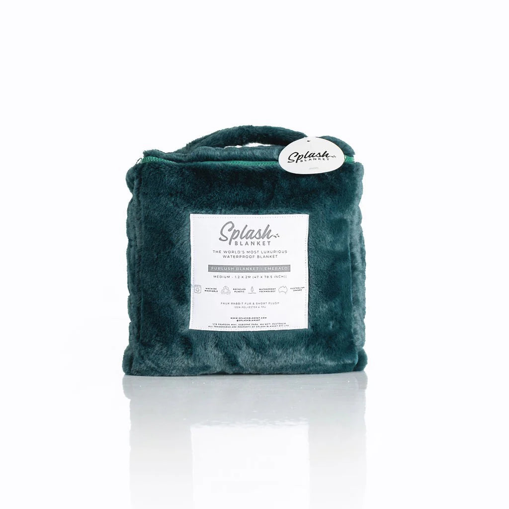 Splash Blanket - Furlush Waterproof Splash Blanket Emerald Green