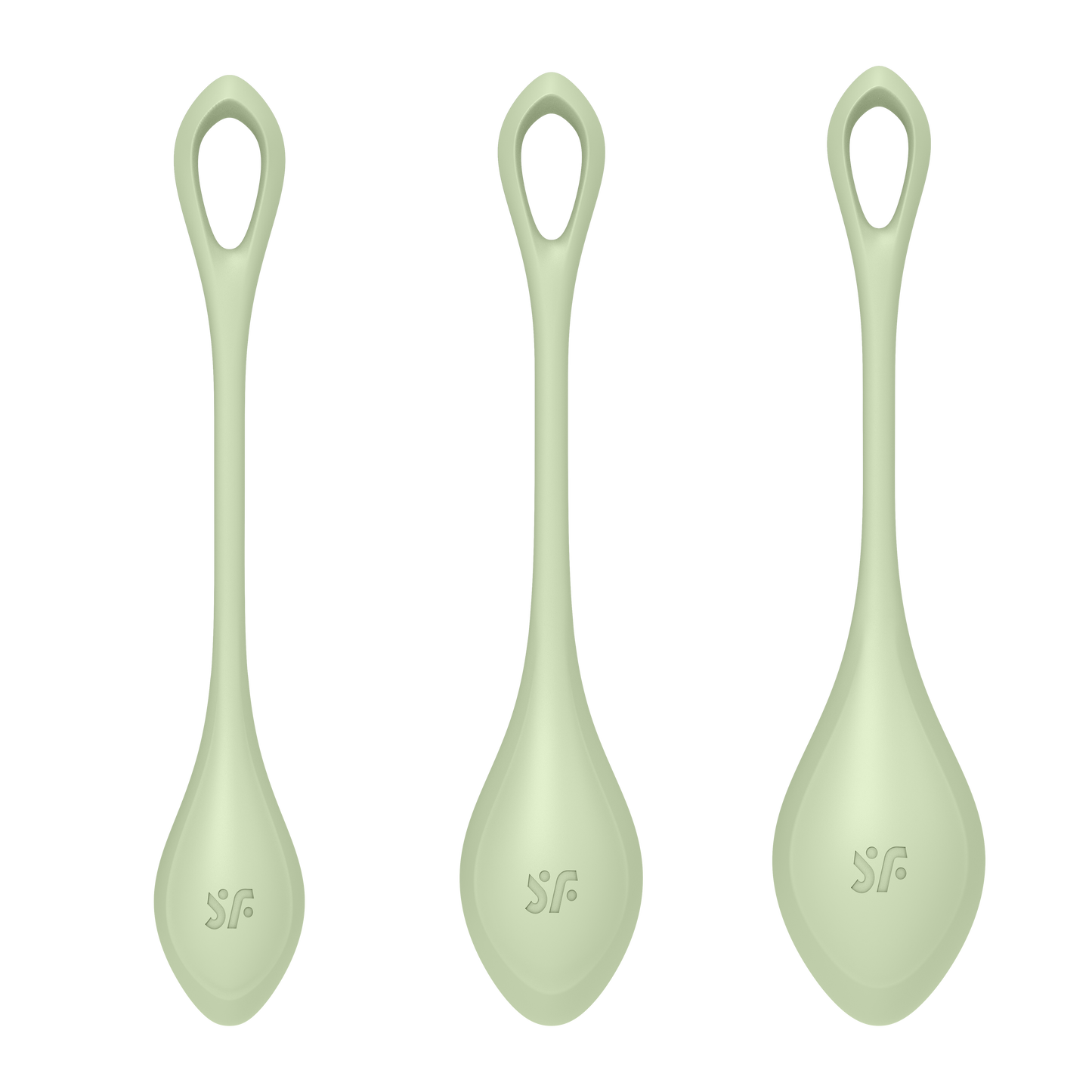 Satisfyer Yoni Power 2 Balls Training Set Green 3 Pc Pieces Kegel