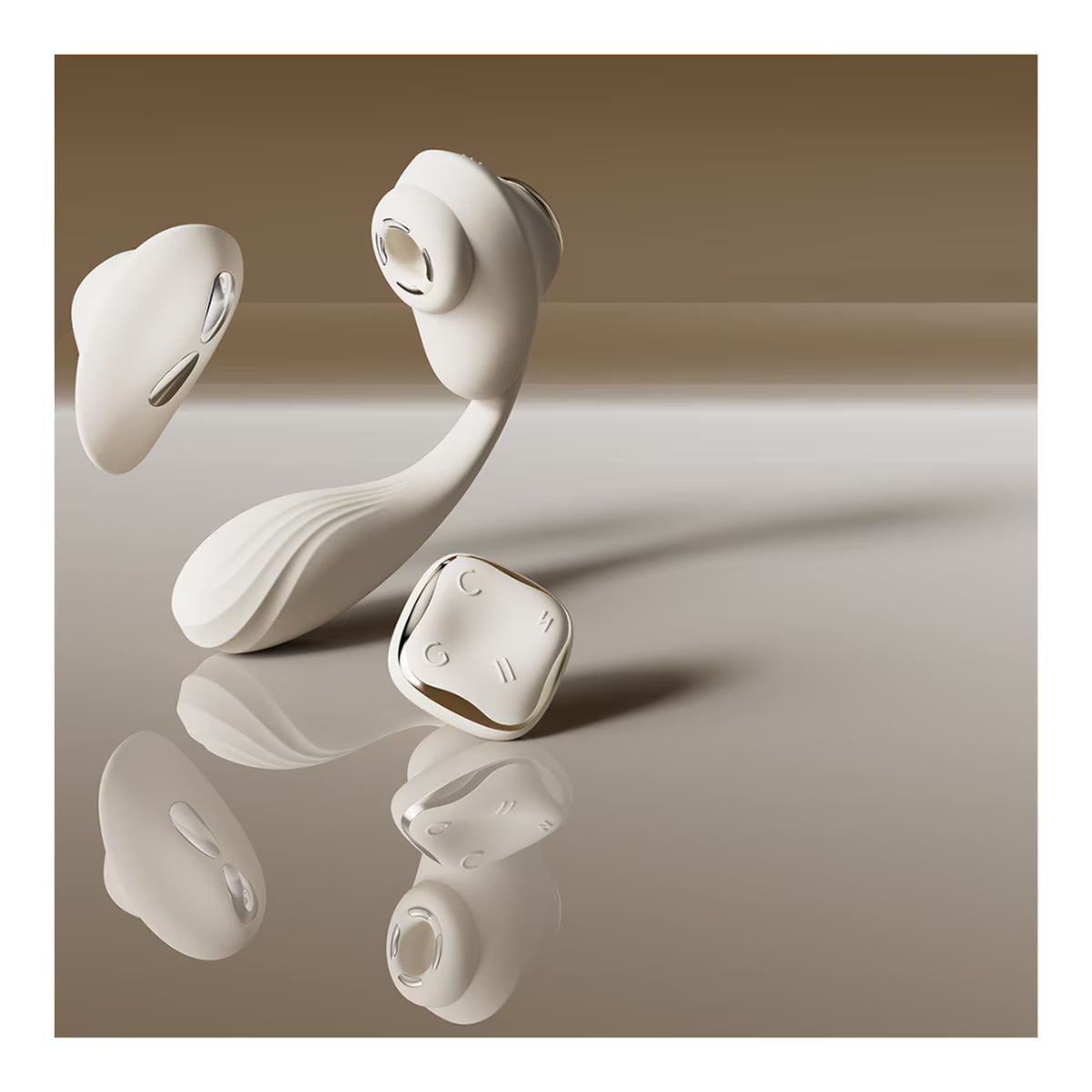 ZALO Deya Wearable Suction Vibrator with Remote Control - Ivory White
