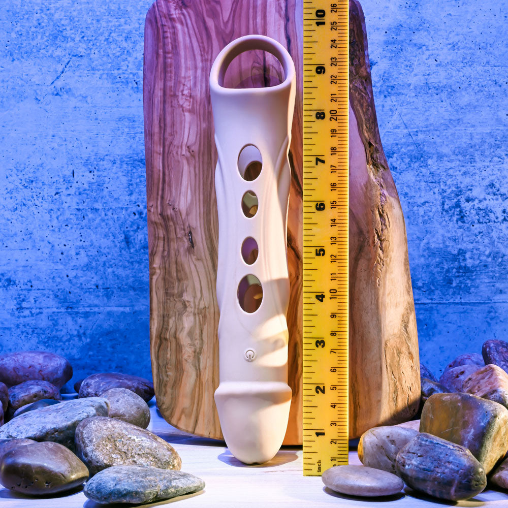 Zero Tolerance BIG BOY EXTENDER - Light Flesh USB Rechargeable Vibrating Penis Extension Sleeve