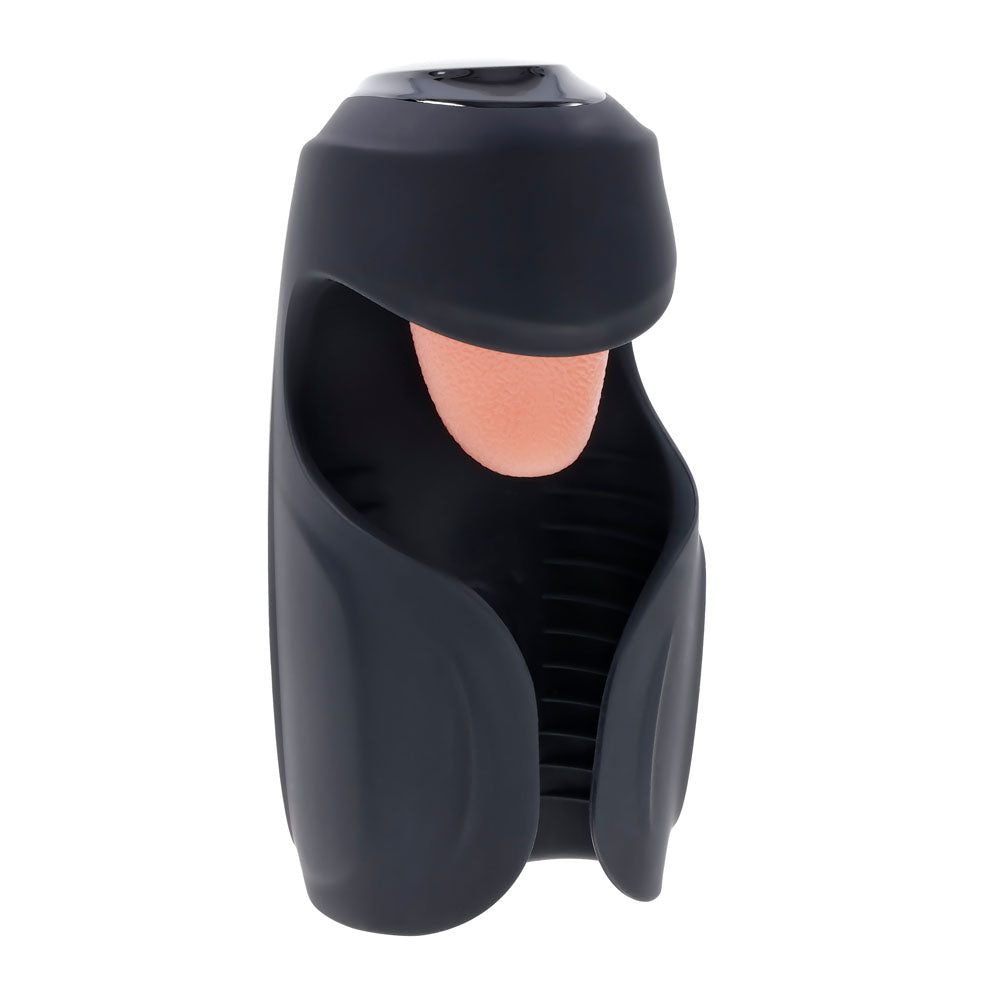 Zero Tolerance LICK THE TIP Black USB Rechargeable Vibrating & Flicking Masturbator