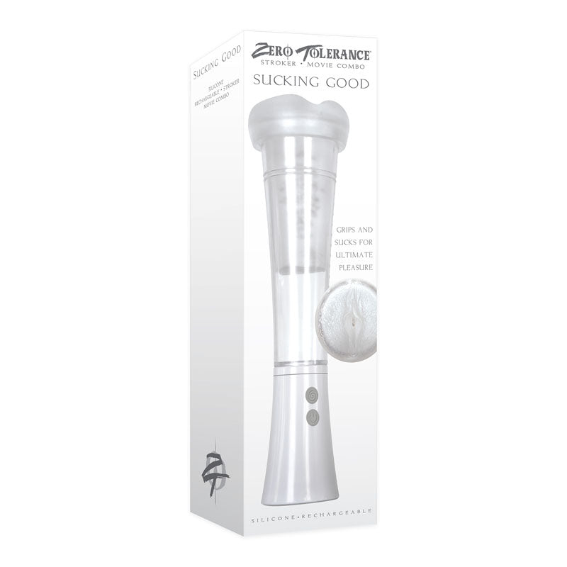 Zero Tolerance Sucking Good - White Vibrating Sucking Masturbator
