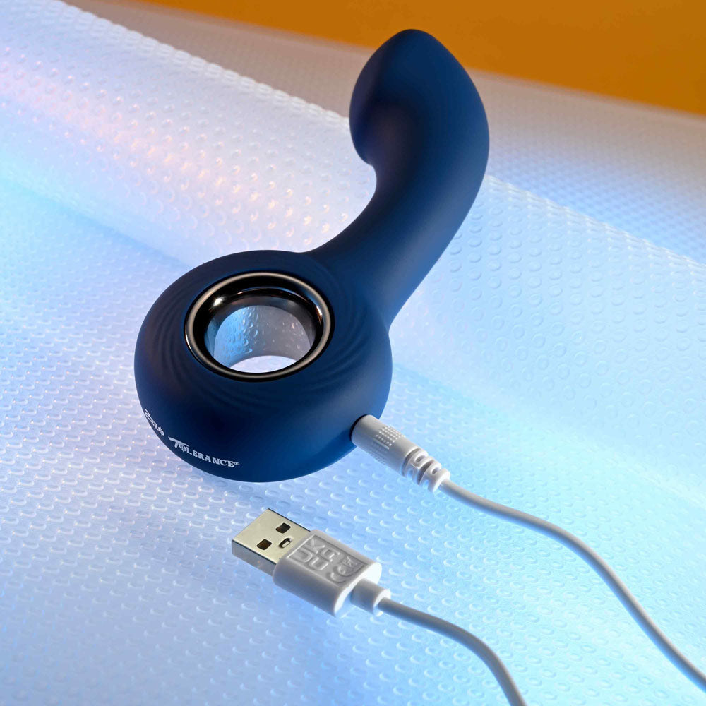 Zero Tolerance THE REACH - Blue 13.8cm USB Rechargeable Vibrating Anal Plug