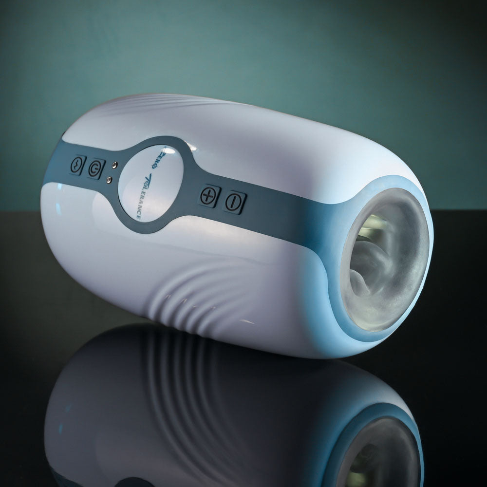 Zero Tolerance TOUCHDOWN - White 15cm Vibrating & Tightening Stroker
