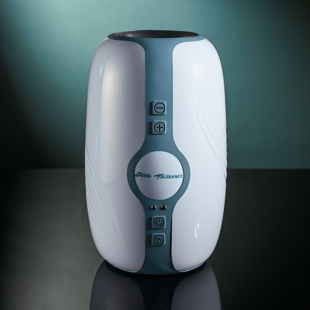 Zero Tolerance TOUCHDOWN - White 15cm Vibrating & Tightening Stroker