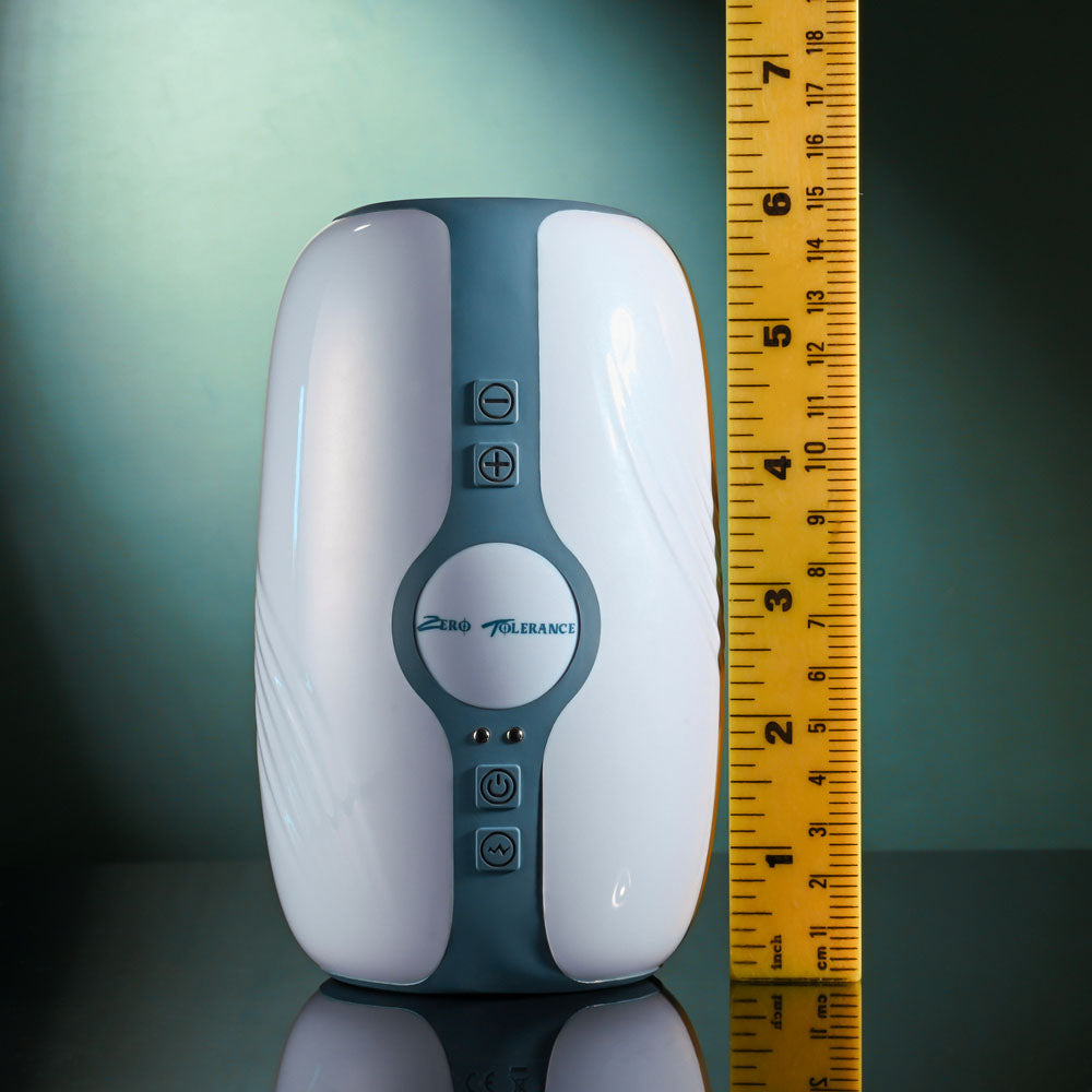 Zero Tolerance TOUCHDOWN - White 15cm Vibrating & Tightening Stroker
