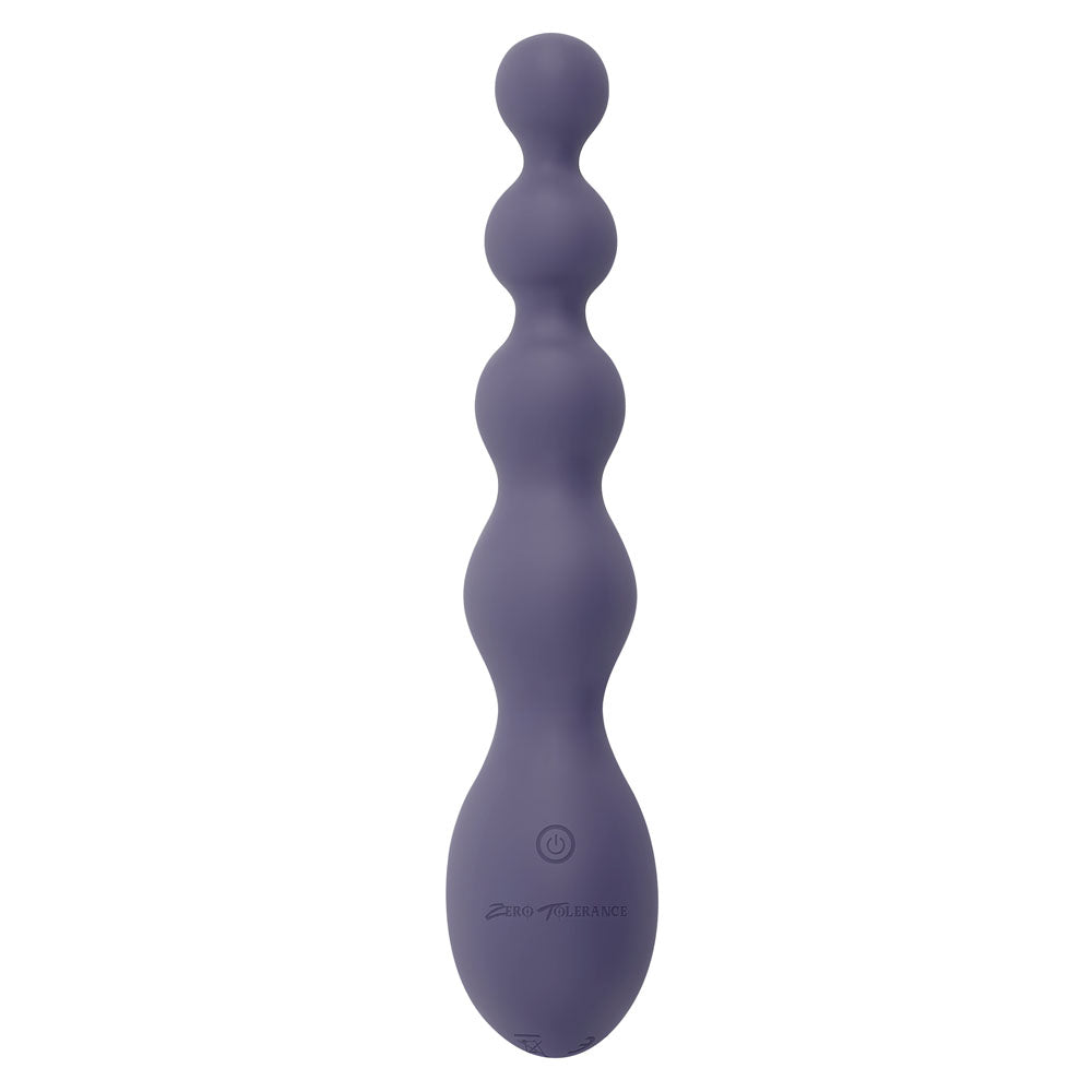 Zero Tolerance RUMPY BUMPY - Purple 17.5cm USB Rechargeable Vibrating Anal Beads
