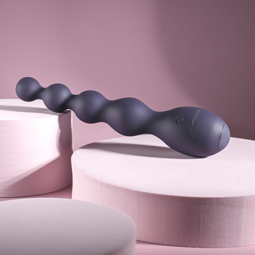 Zero Tolerance RUMPY BUMPY - Purple 17.5cm USB Rechargeable Vibrating Anal Beads