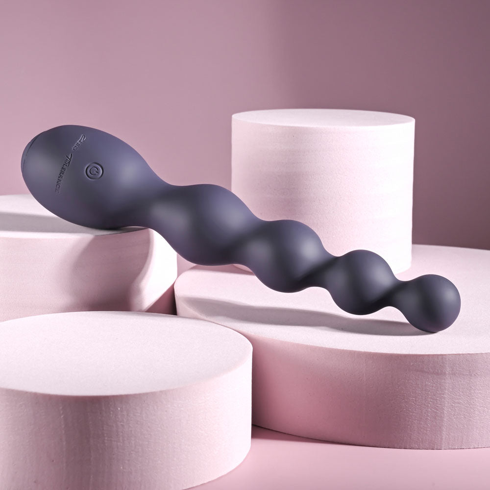 Zero Tolerance RUMPY BUMPY - Purple 17.5cm USB Rechargeable Vibrating Anal Beads