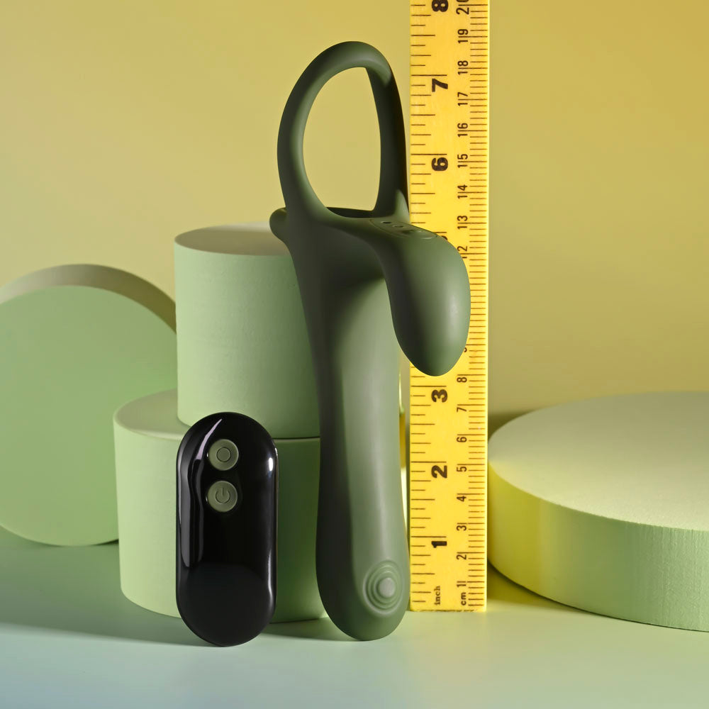 Zero Tolerance STRAP, TAP & GO - Green Vibrating & Tapping Penis Sleeve with Wireless Remote