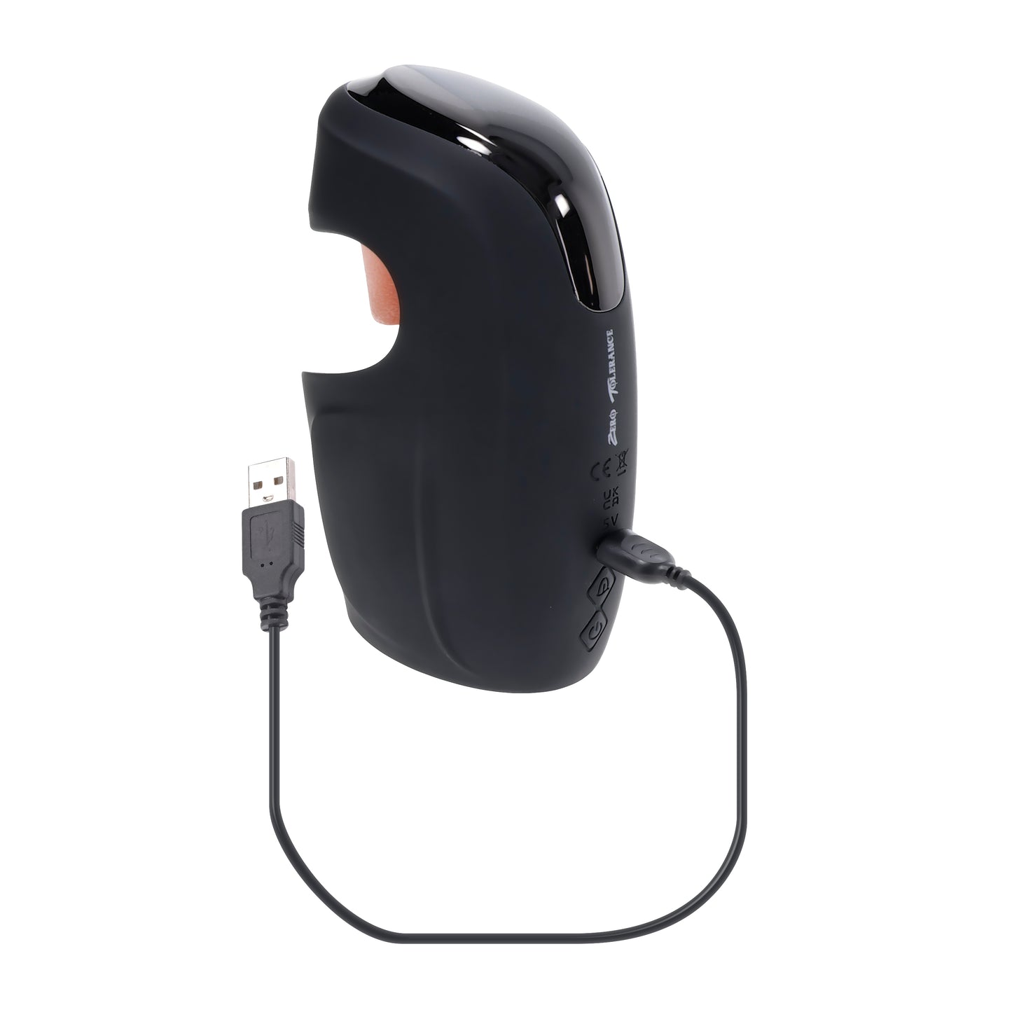 Zero Tolerance LICK THE TIP Black USB Rechargeable Vibrating & Flicking Masturbator