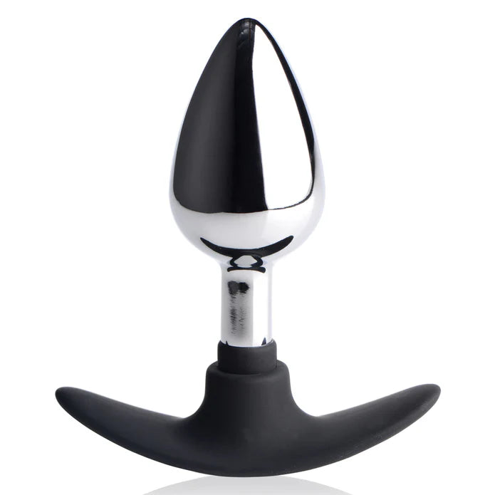 Master Series Dark Invader Metal and Silicone Anal Plug - Medium
