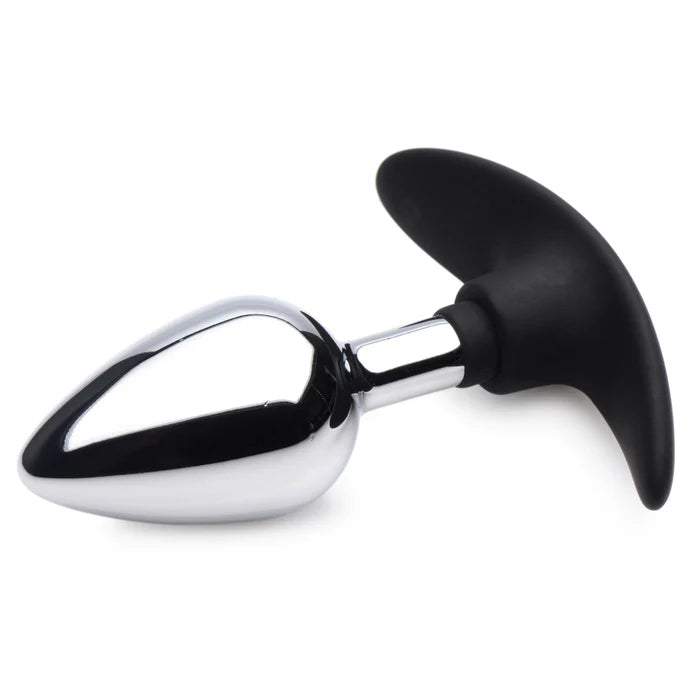 Master Series Dark Invader Metal and Silicone Anal Plug - Medium