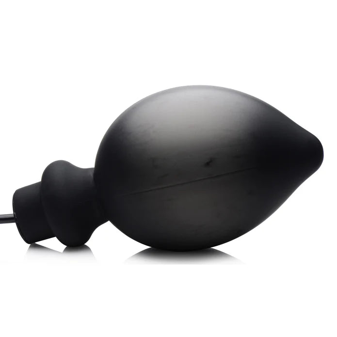 Master Series Ass Pand Large Inflatable Silicone Plug Black