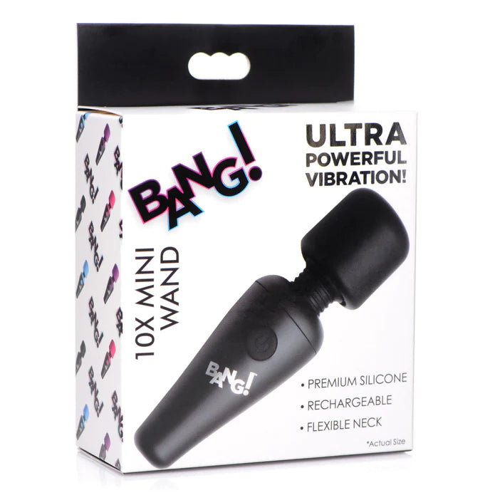 XR Brands | BANG! 10X Vibrating Mini Silicone Wand - Black