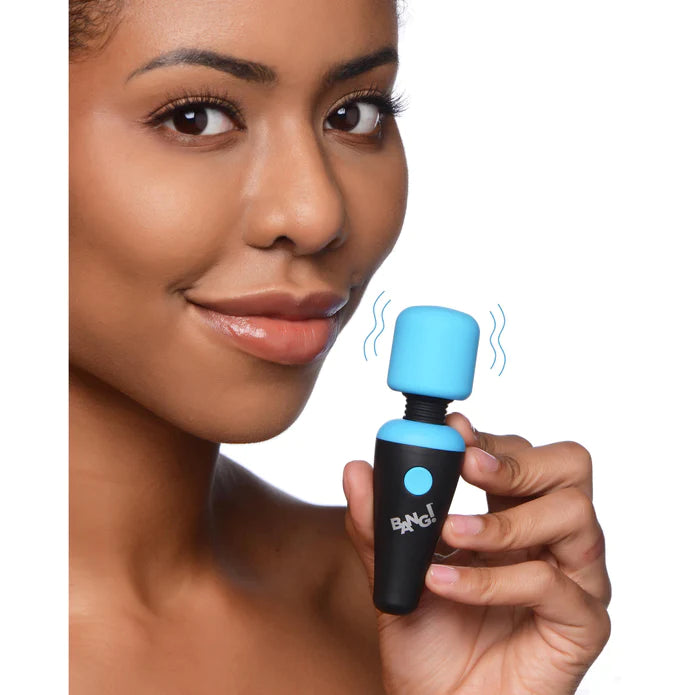 XR Brands | BANG! 10X Vibrating Mini Silicone Wand - Blue