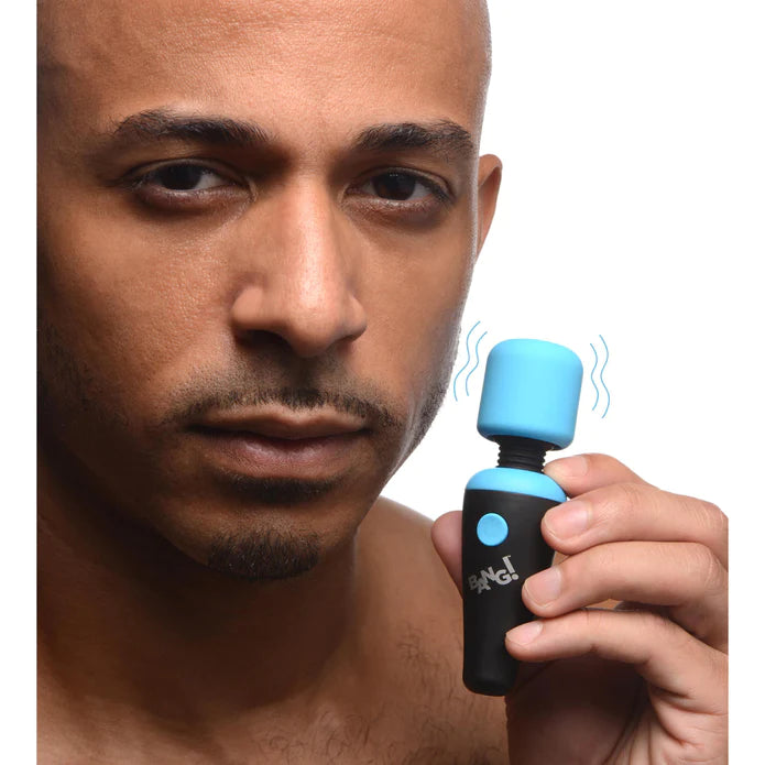 XR Brands | BANG! 10X Vibrating Mini Silicone Wand - Blue