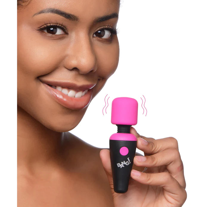 XR Brands | BANG! 10X Vibrating Mini Silicone Wand - Pink