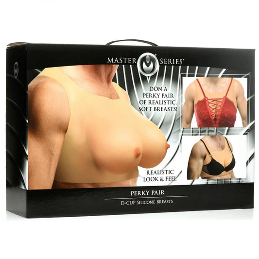 Master Series Perky Pair D-Cup Silicone Breasts