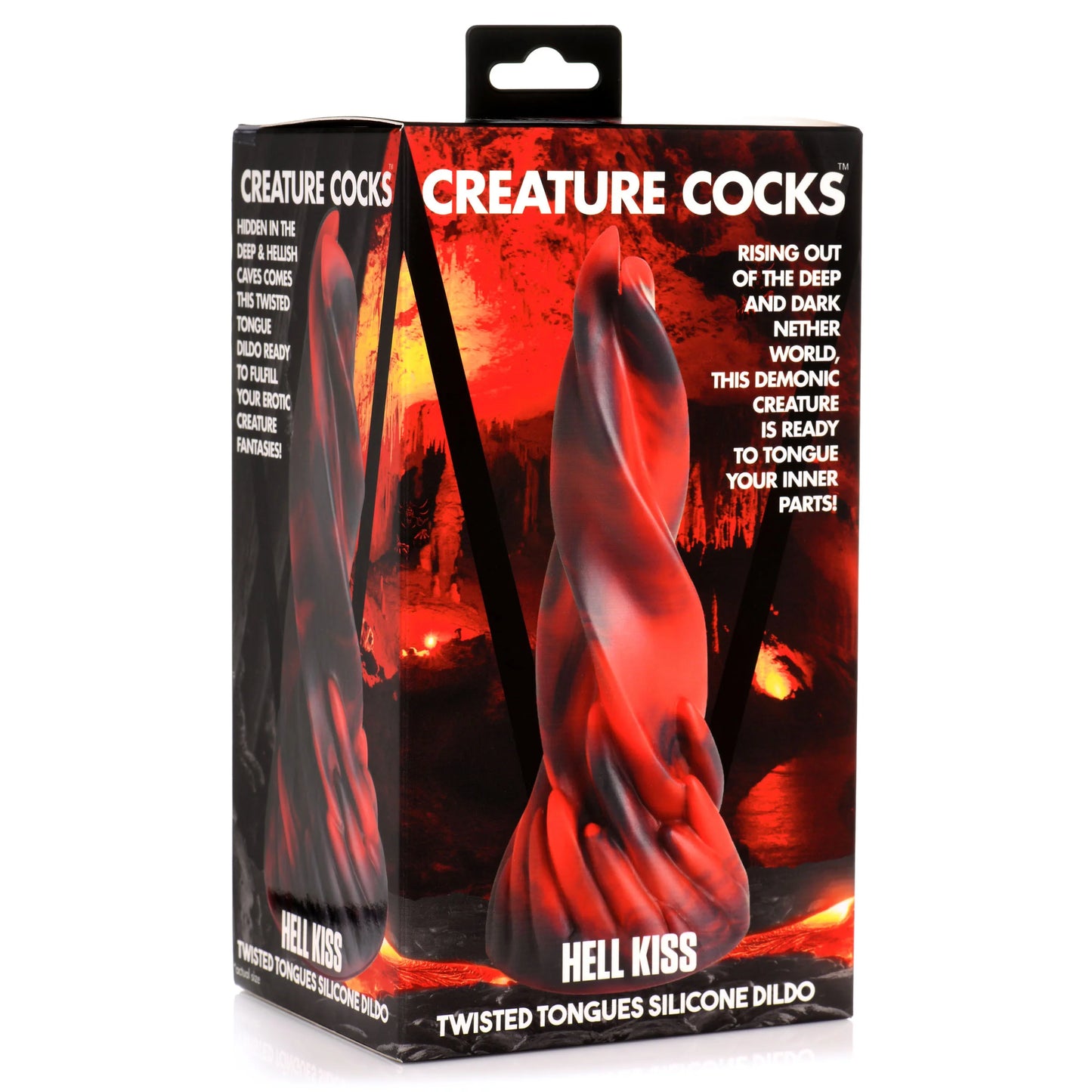Creature Cocks Hell Kiss Twisted Tongues - Red 18.8cm Fantasy Dildo