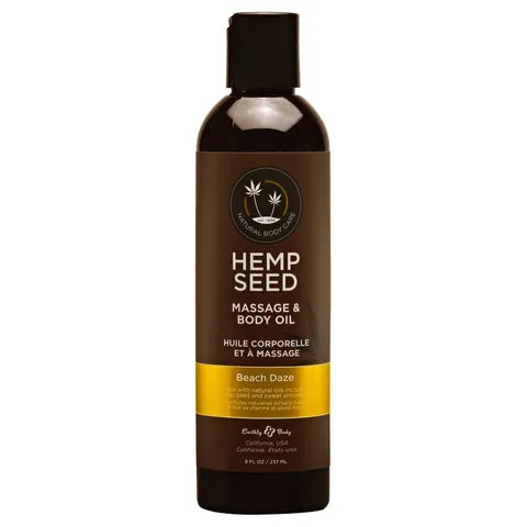 Earthly Body Hemp Seed Massage & Body Oil Beach Daze (Coconut & Pineapple) 237ml