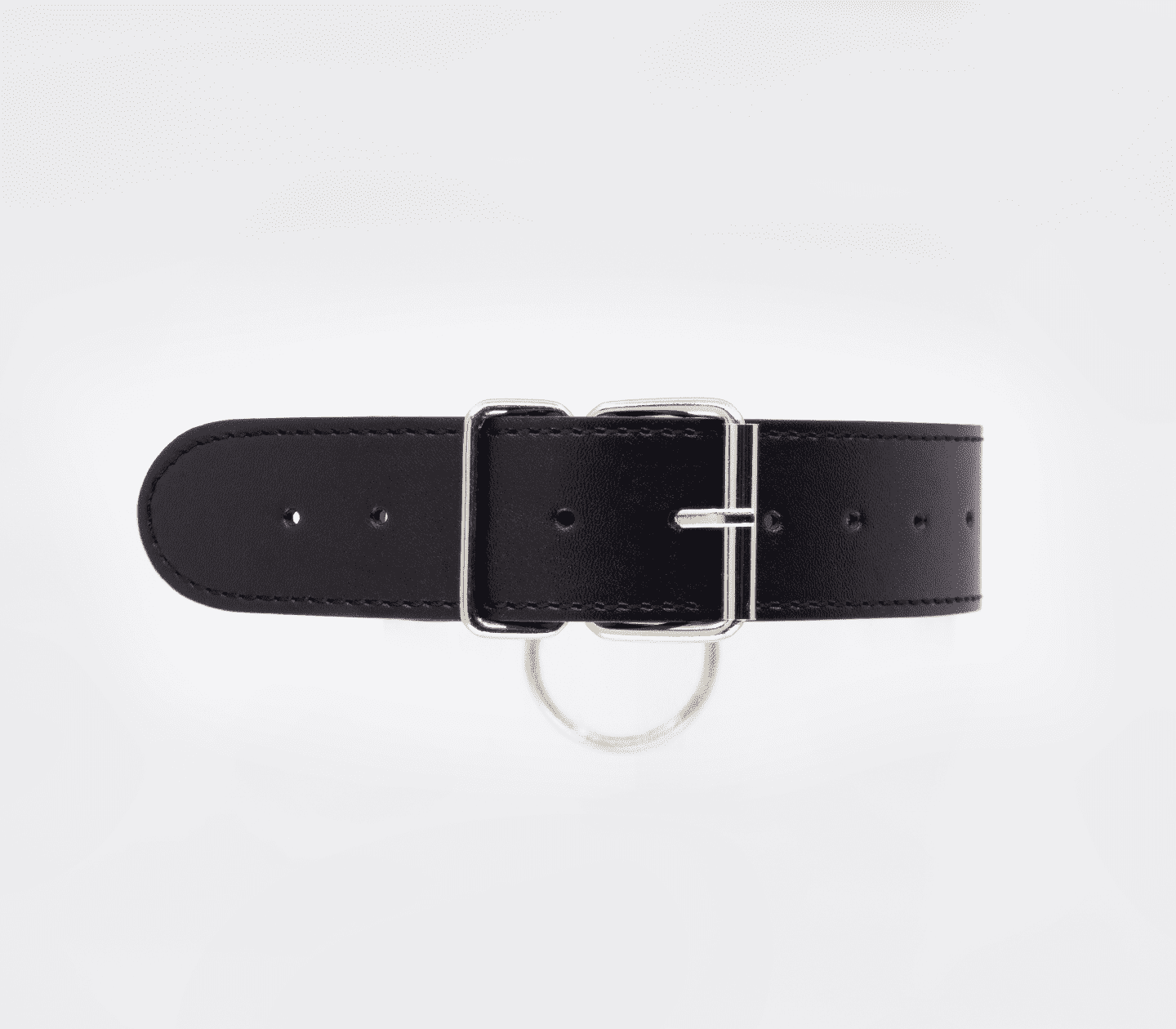 Love In Leather Faux Leather Collar With Dome Studs