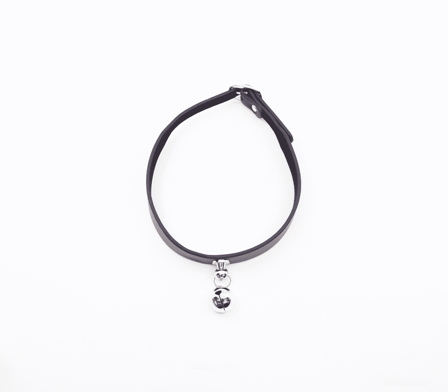 Love In Leather Faux Leather Collar With Cat Bell