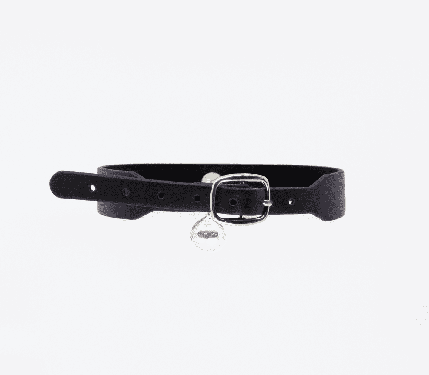 Love In Leather Faux Leather Collar With Cat Bell