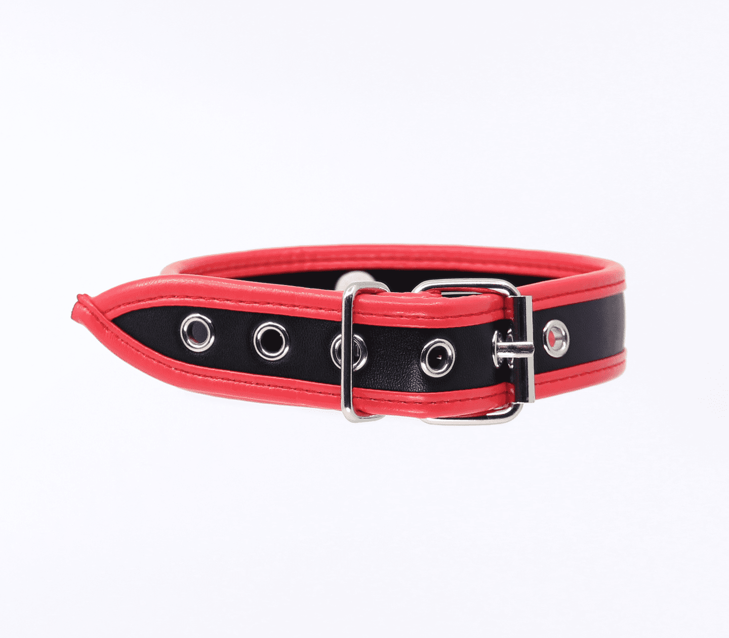 Love In Leather Faux Leather Collar With 2cm Rotating Ring