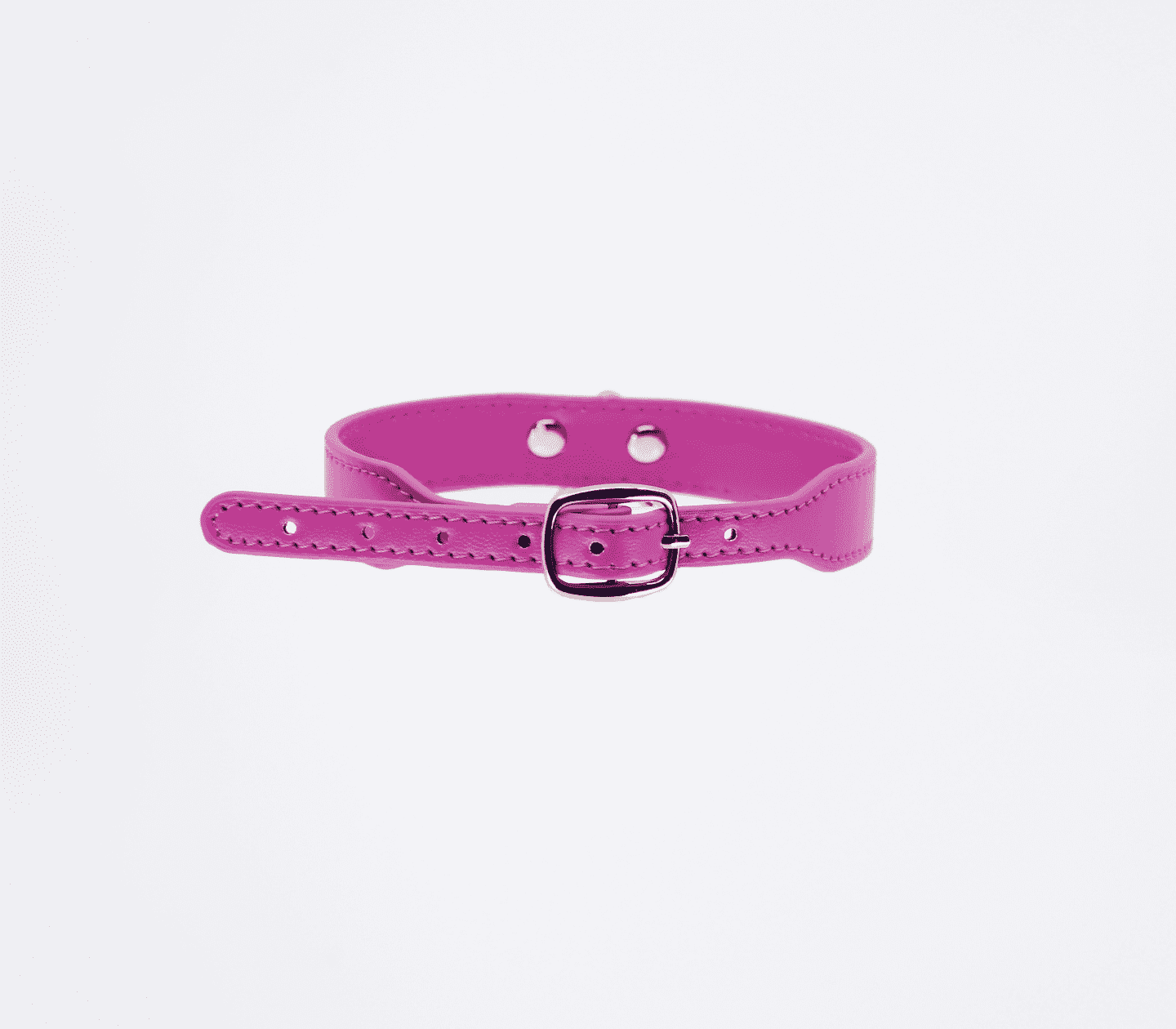 Love In Leather Faux Leather Collar With 1 Centre Dee And 3cm Ring