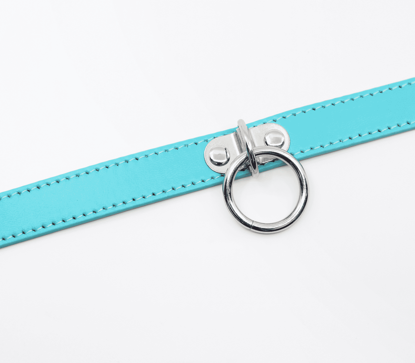 Love In Leather Faux Leather Collar With 1 Centre Dee And 3cm Ring