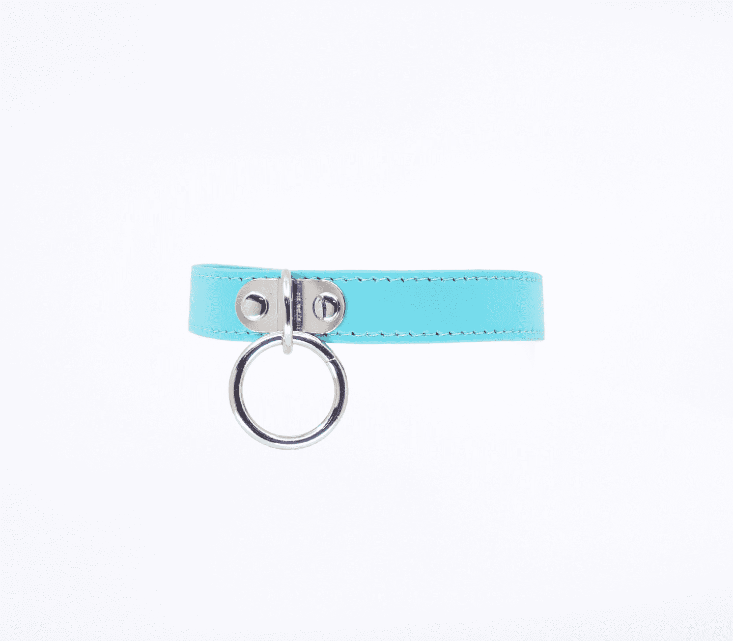 Love In Leather Faux Leather Collar With 1 Centre Dee And 3cm Ring