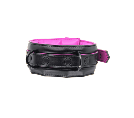 Love In Leather Padded Faux Leather With Hot Pink Lining