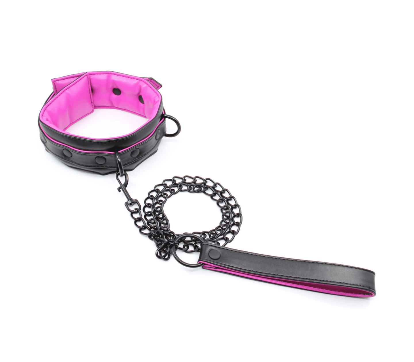 Love In Leather Padded Faux Leather With Hot Pink Lining