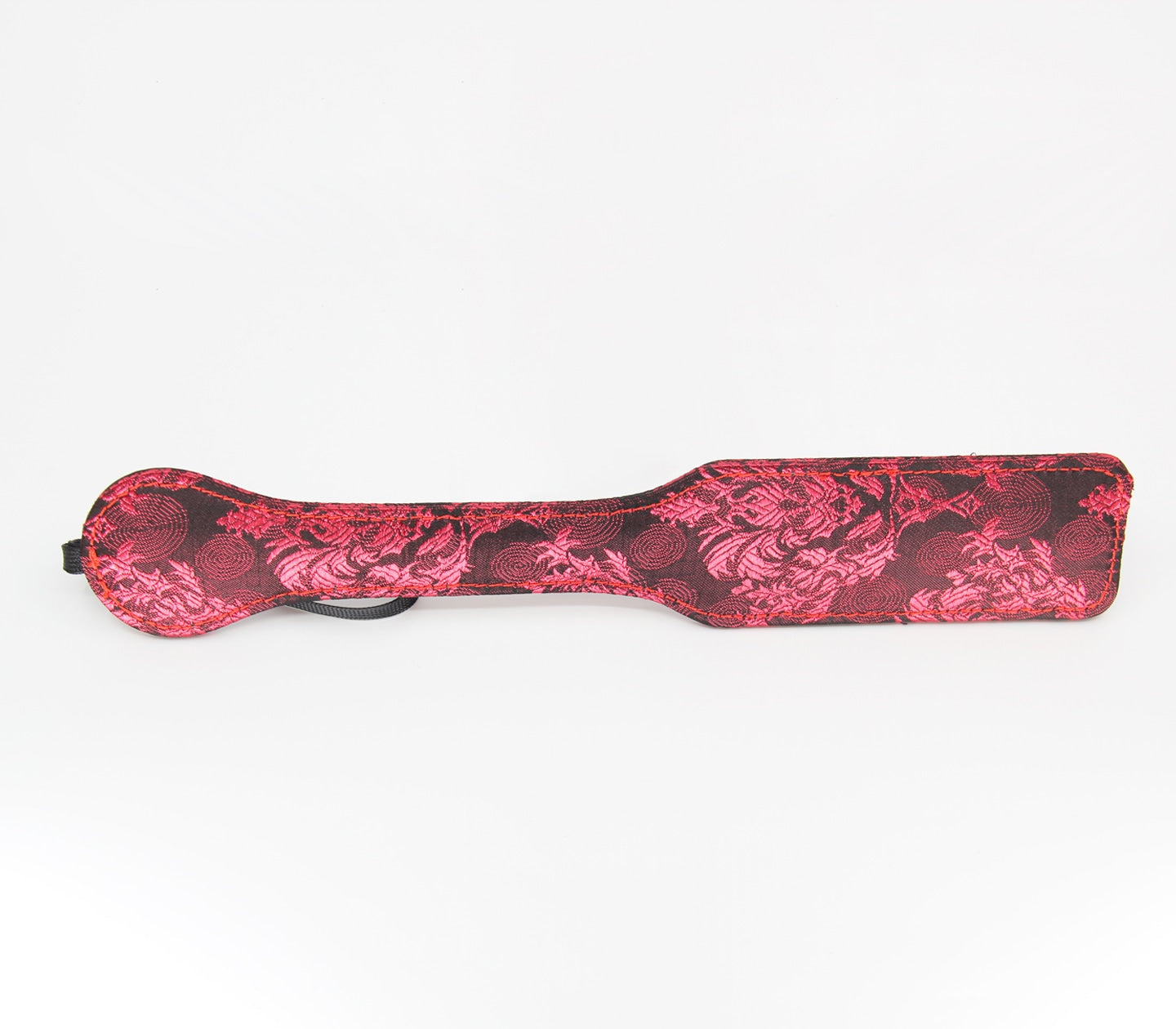Love In Leather Stylish Paddle Entirely Covered With Satin Finish Red Jacquard Print Fabric B-PAD20