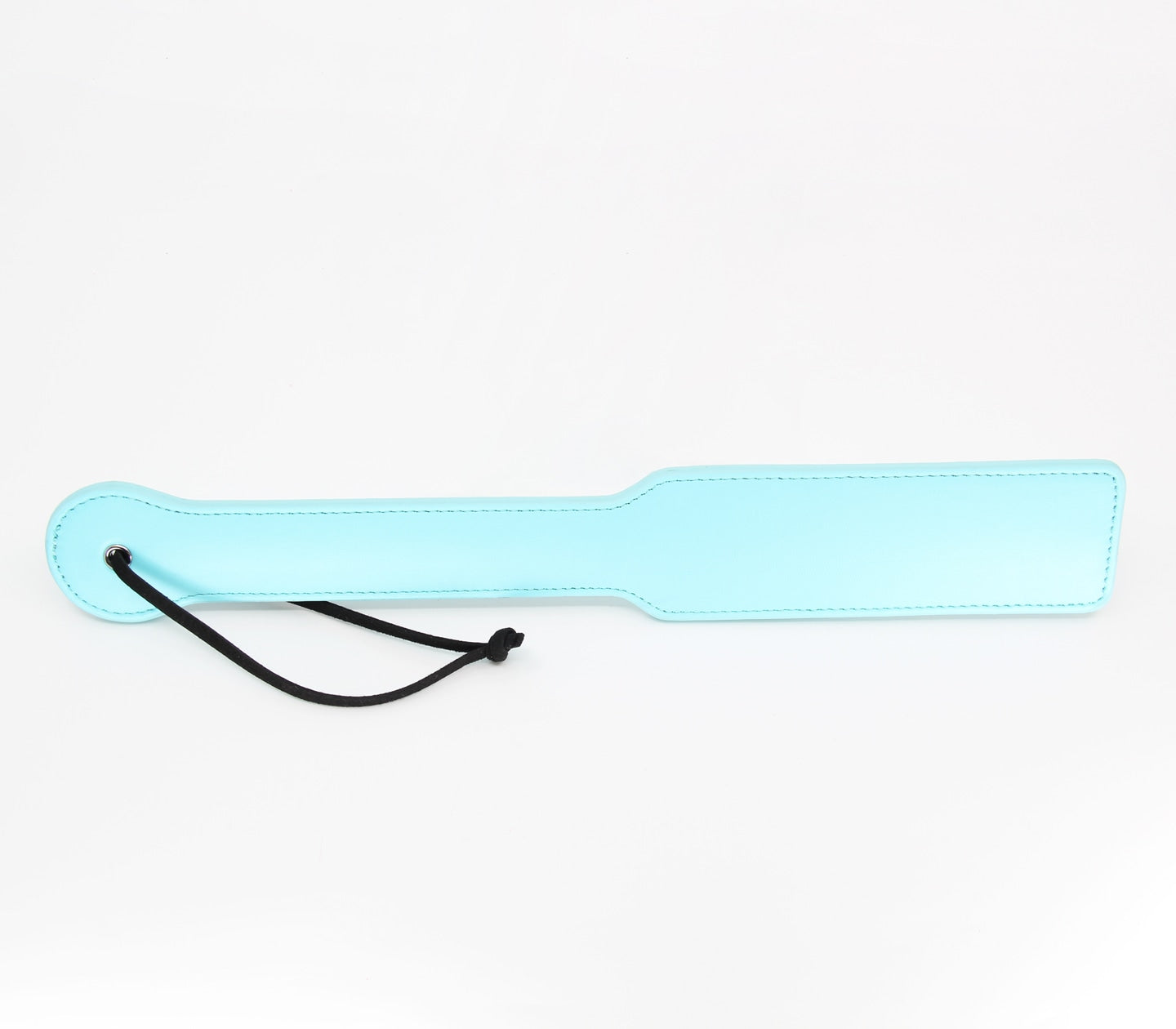 Love In Leather Bright Turquoise Colour Faux Leather Paddle With All Round Edge Stitching B-PAD22BLU