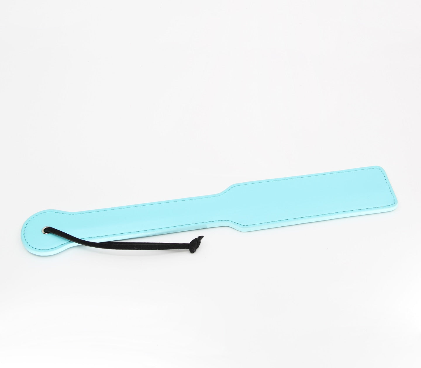Love In Leather Bright Turquoise Colour Faux Leather Paddle With All Round Edge Stitching B-PAD22BLU