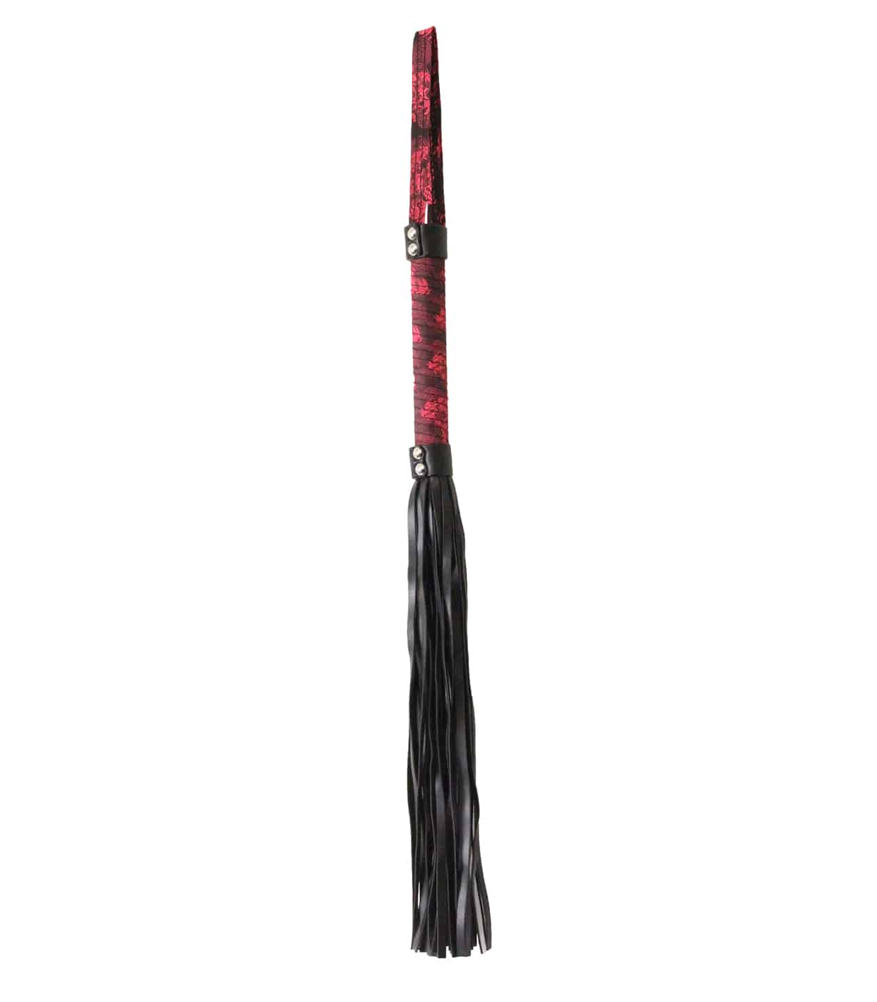 Love In Leather Red Jacquard Print Flogger With Faux Leather Tails B-WHI20