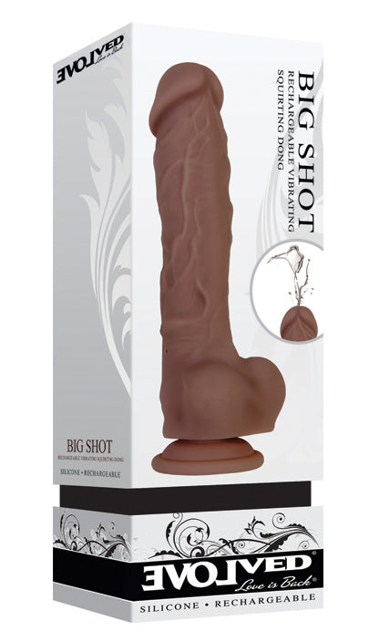 Evolved Big Shot - Brown 20.3cm (8") Squirting Dildo Vibrator