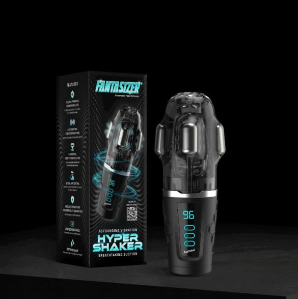 Peak Performa Hypershaker Automatic App Controlled LCD Masturbator Black