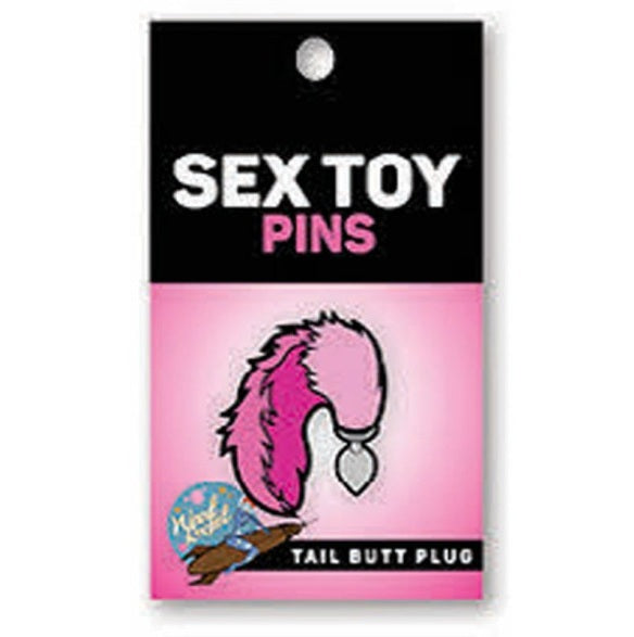 Wood Rocket Tail Butt Plug Enamel Pin