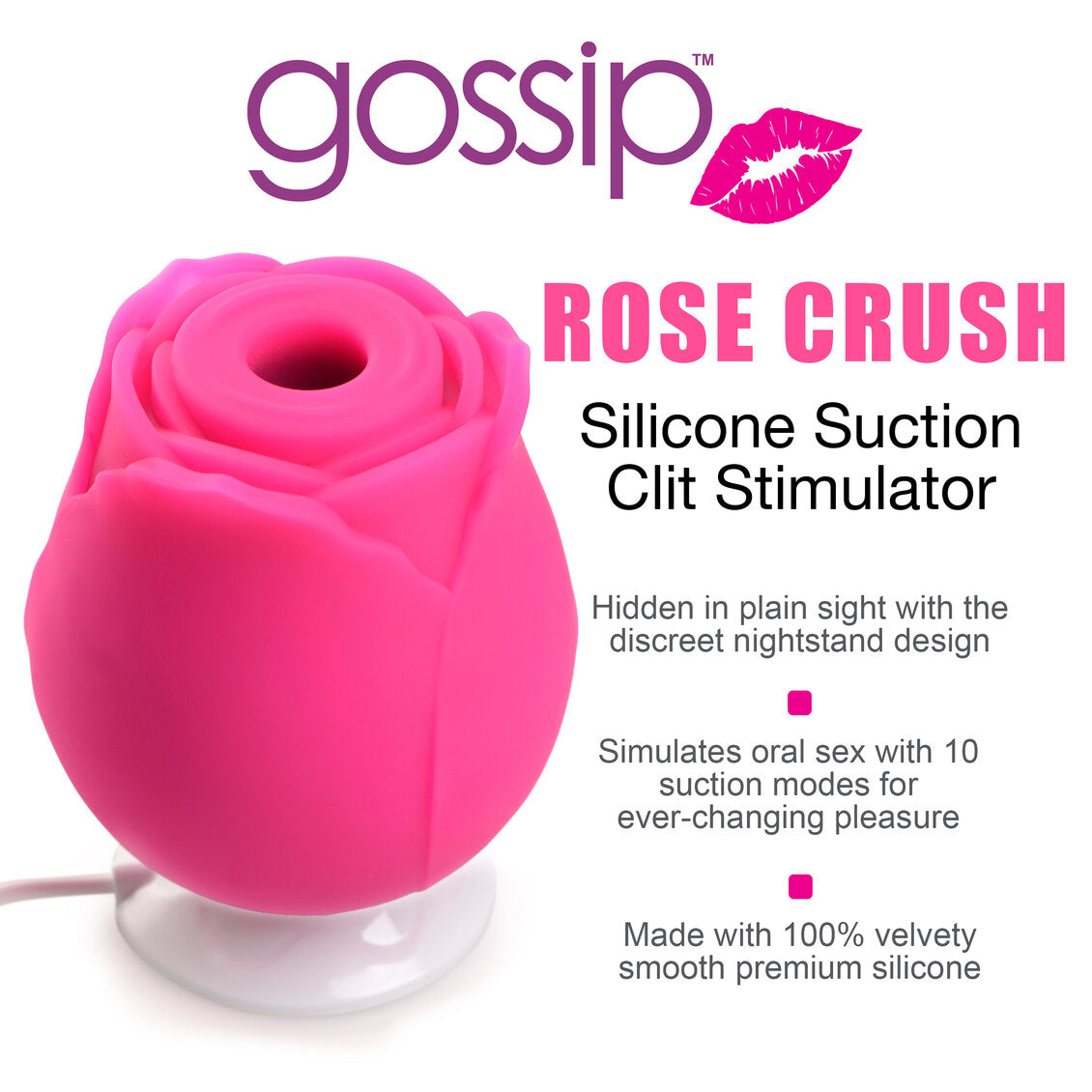 Curve Toys | Gossip Cum Into Bloom Clitoral Vibrator - Rose Crush