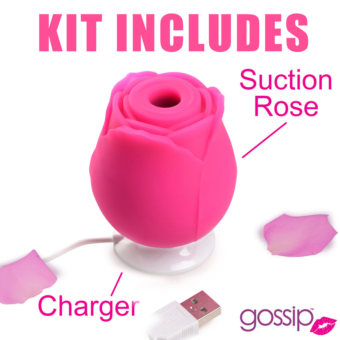 Curve Toys | Gossip Cum Into Bloom Clitoral Vibrator - Rose Crush