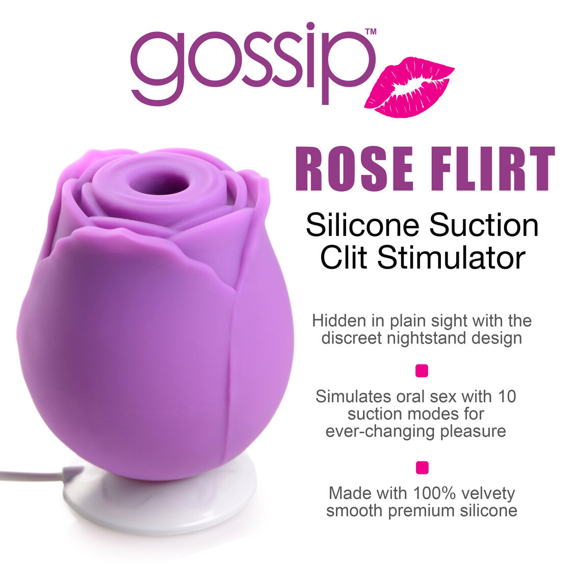 Curve Toys | Gossip Cum Into Bloom Clitoral Vibrator - Rose Flirt