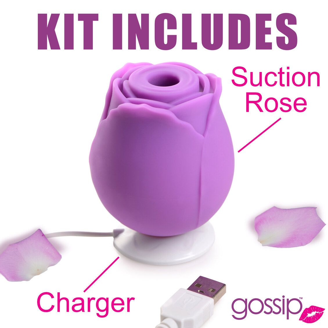 Curve Toys | Gossip Cum Into Bloom Clitoral Vibrator - Rose Flirt